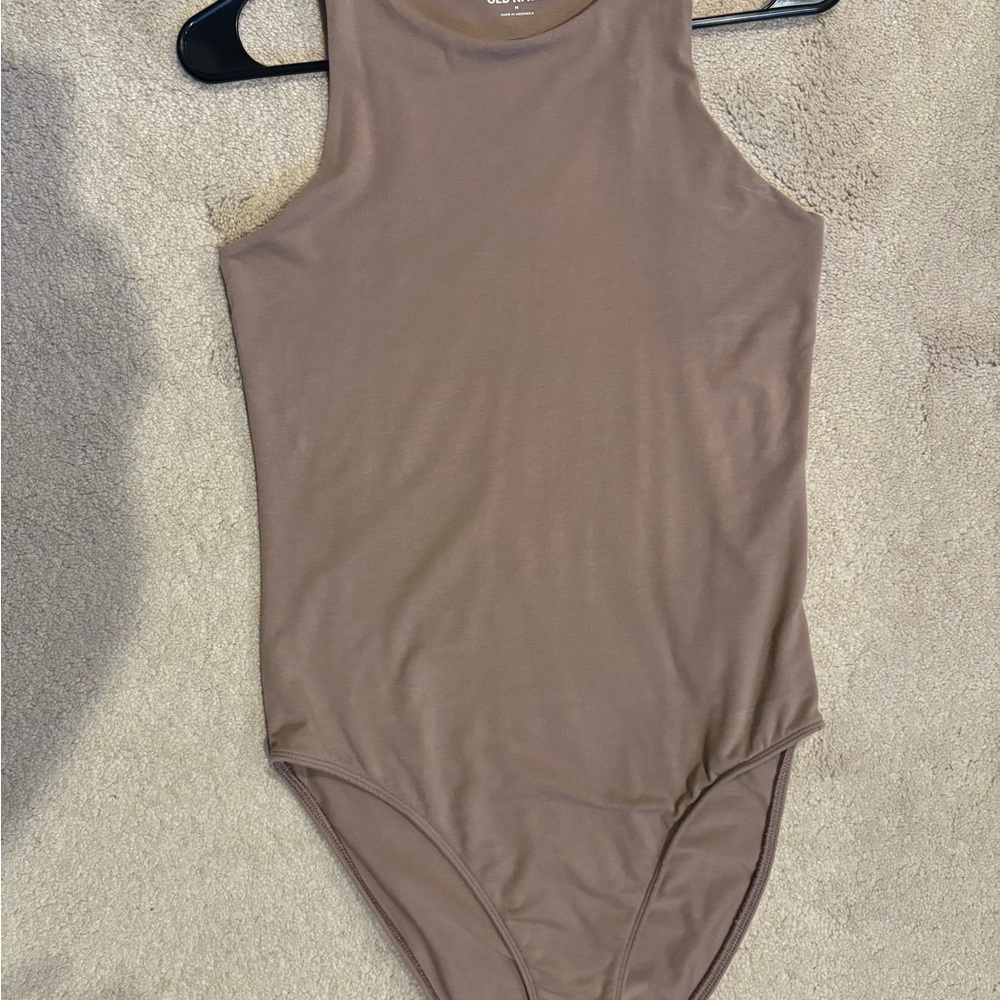 Old Navy Brown Bodysuit High Neck Sleeveless